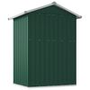 vidaXL Garden Shed Green 126x97.5x177 cm Galvanised Steel