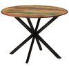 vidaXL Dining Table Ø110x78 cm Solid Wood Reclaimed and Steel