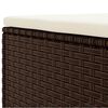 vidaXL 6 Piece Garden Lounge Set with Cushions Brown Poly Rattan
