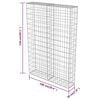 vidaXL Gabion Wall with Covers Galvanised Steel 100x20x150 cm