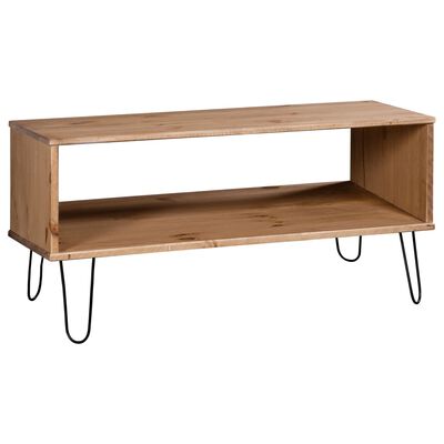 vidaXL Coffee Table New York Light Wood Solid Pine Wood