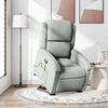 vidaXL Stand up Massage Recliner Chair Light Grey Velvet