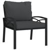 vidaXL 7 Piece Garden Lounge Set with Grey Cushions Steel