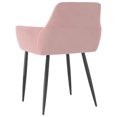 vidaXL Dining Chairs 2 pcs Pink Velvet