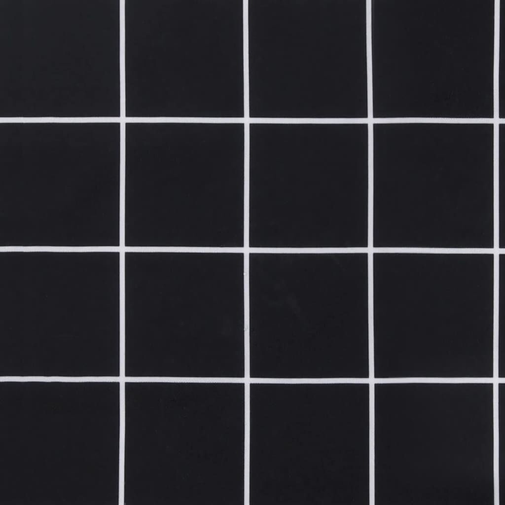 vidaXL Deck Chair Cushion Black Check Pattern Oxford Fabric