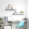 vidaXL Floating Wall Shelves 2 pcs Grey 90x23.5x3.8 cm MDF