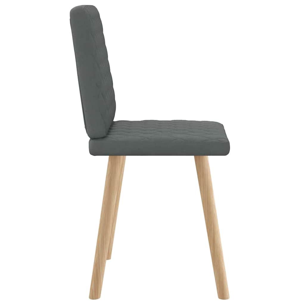 vidaXL Dining Chairs 2 pcs Dark Grey Fabric