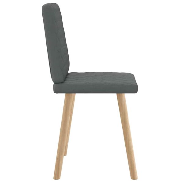 vidaXL Dining Chairs 2 pcs Dark Grey Fabric