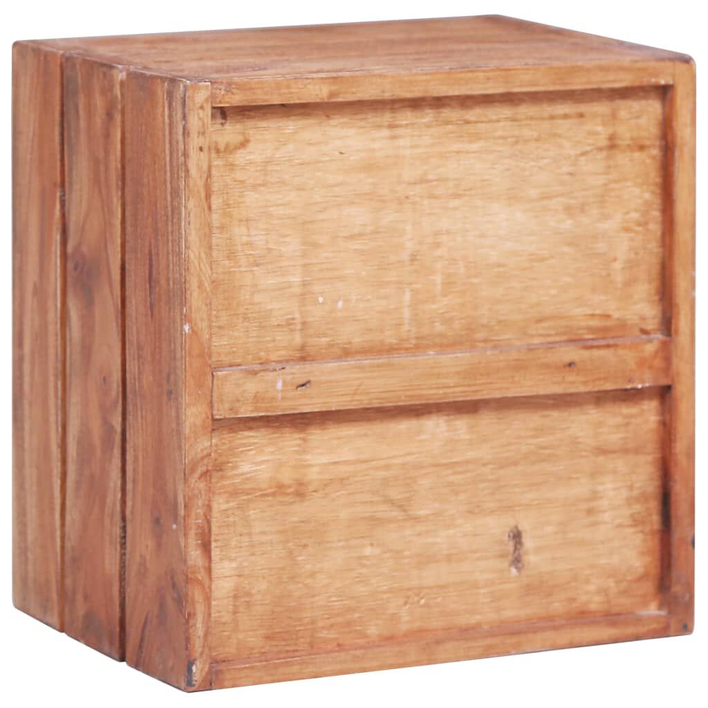 vidaXL Bedside Cabinet with 3 Drawers 35x25x35 cm Solid Mahogany Wood