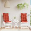 vidaXL Highback Chair Cushions 2 pcs Melange Red 120x50x7 cm Fabric
