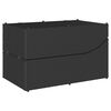 vidaXL Folding Sun Lounger with Cushion and Storage Black Poly Rattan