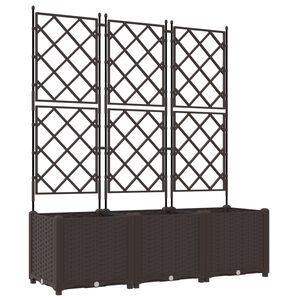 vidaXL Garden Planter 3 pcs Brown 120 x 40 x 143 cm Steel