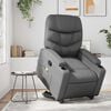 vidaXL Stand up Massage Recliner Chair Grey Faux Leather