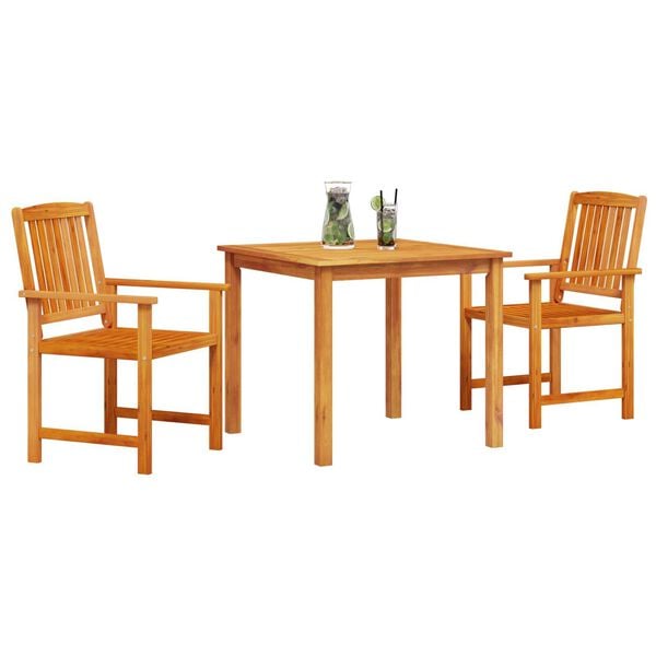 vidaXL Garden Dining Set 3 pcs Brown Solid acacia wood