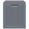 vidaXL Garden Storage Box Grey PP Rattan 90 L