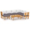 vidaXL 8 Piece Garden Lounge Set with Cushions Solid Wood Acacia