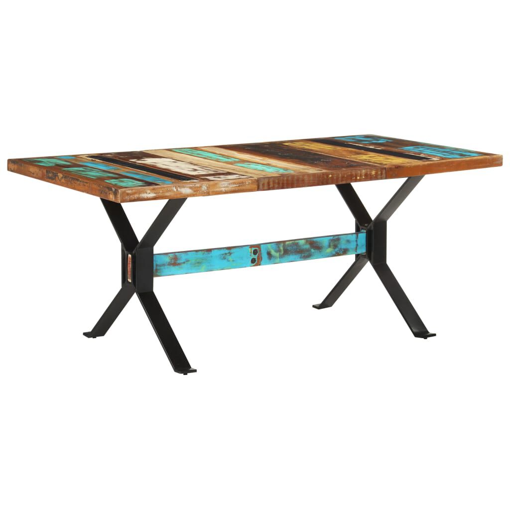 vidaXL Dining Table 180x90x76 cm Solid Reclaimed Wood