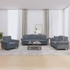 vidaXL 3 Piece Sofa Set with Pillows Dark Grey Velvet