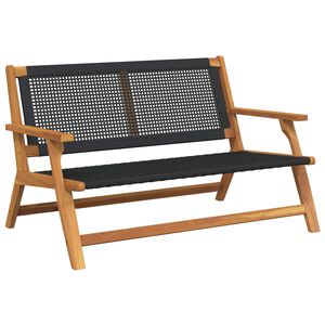 vidaXL Garden Furniture Black 122 x 78 x 73 cm Solid Acacia Wood