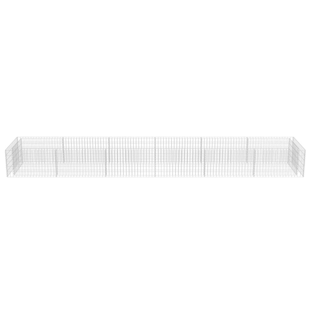 vidaXL Gabion Raised Bed Galvanised Steel 540x90x50 cm