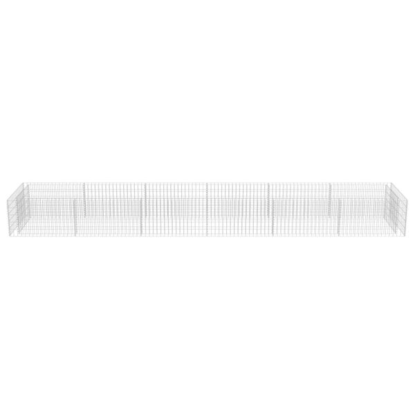 vidaXL Gabion Raised Bed Galvanised Steel 540x90x50 cm