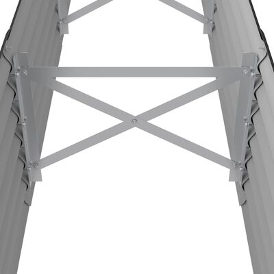 vidaXL Garden Raised Bed Powder-coated Steel 224x40x36 cm Anthracite