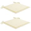 vidaXL Folding Garden Chairs 2 pcs with Cushions Bamboo