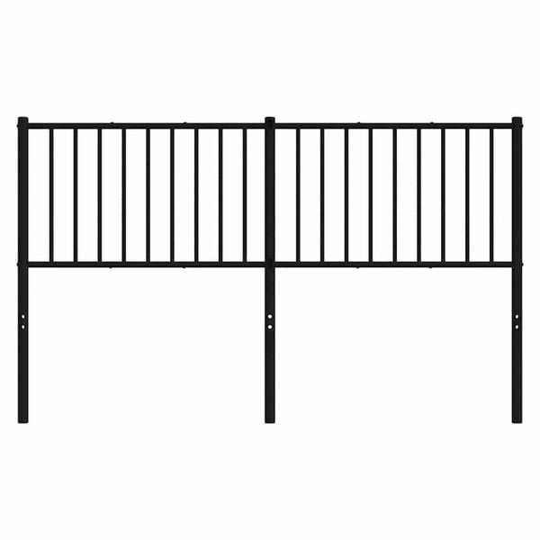 vidaXL Metal Replace Headboard Black 150 cm