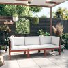 vidaXL 3-Seater Garden Sofa with Cushion Wood Acacia&Rope