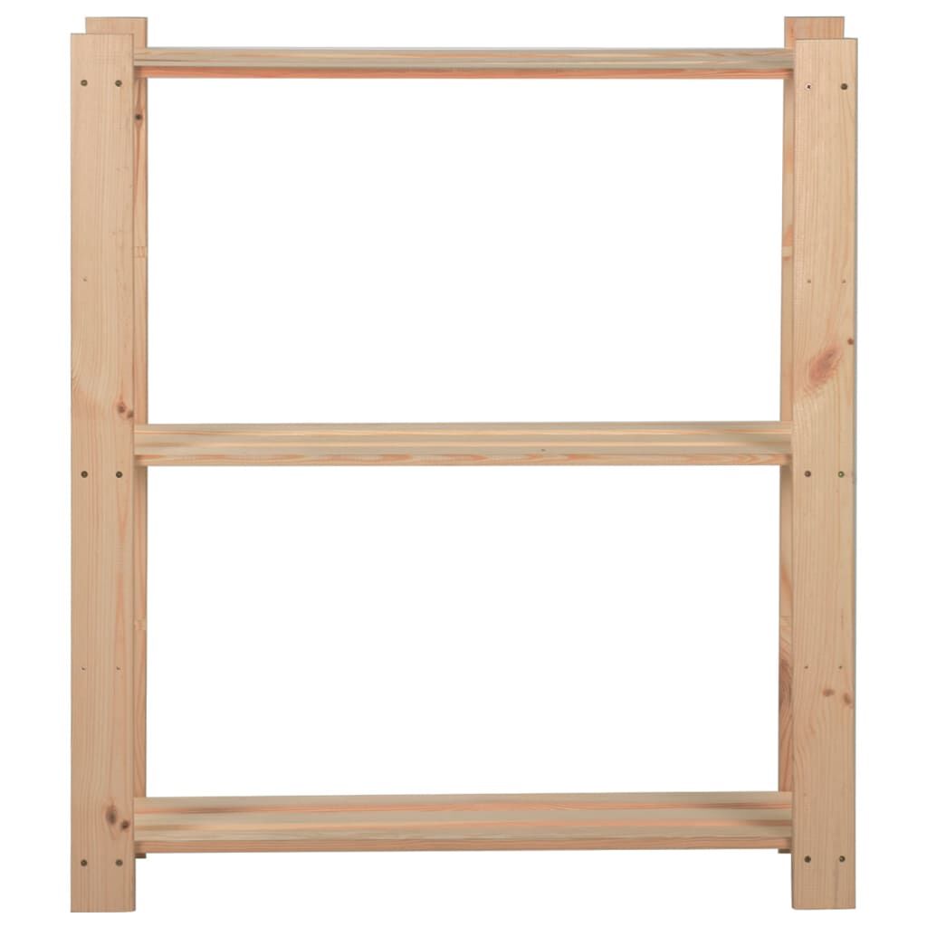 vidaXL 3-Tier Storage Rack 80x28.5x90 cm Solid Pinewood