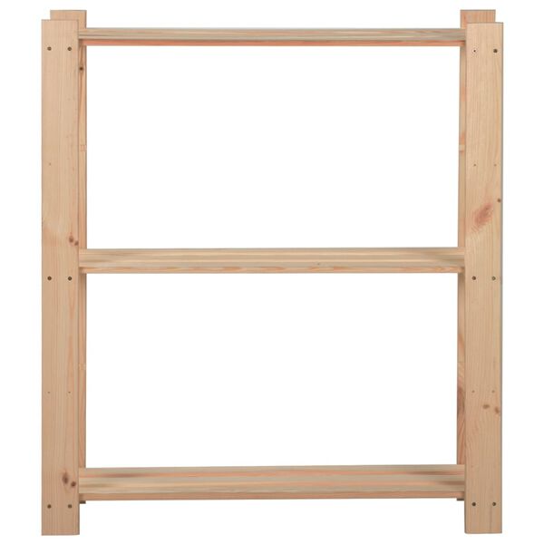 vidaXL 3-Tier Storage Rack 80x28.5x90 cm Solid Pinewood