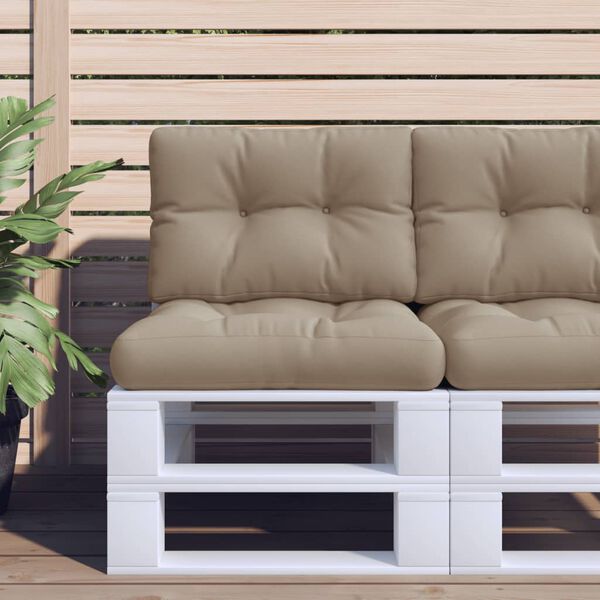 vidaXL Pallet Cushion Taupe 60x40x12 cm Fabric
