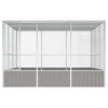 vidaXL Bird Cage Grey 302.5x324.5x211.5 cm Galvanised Steel