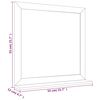 vidaXL Wall Mirror 55x55 cm Solid Wood Walnut