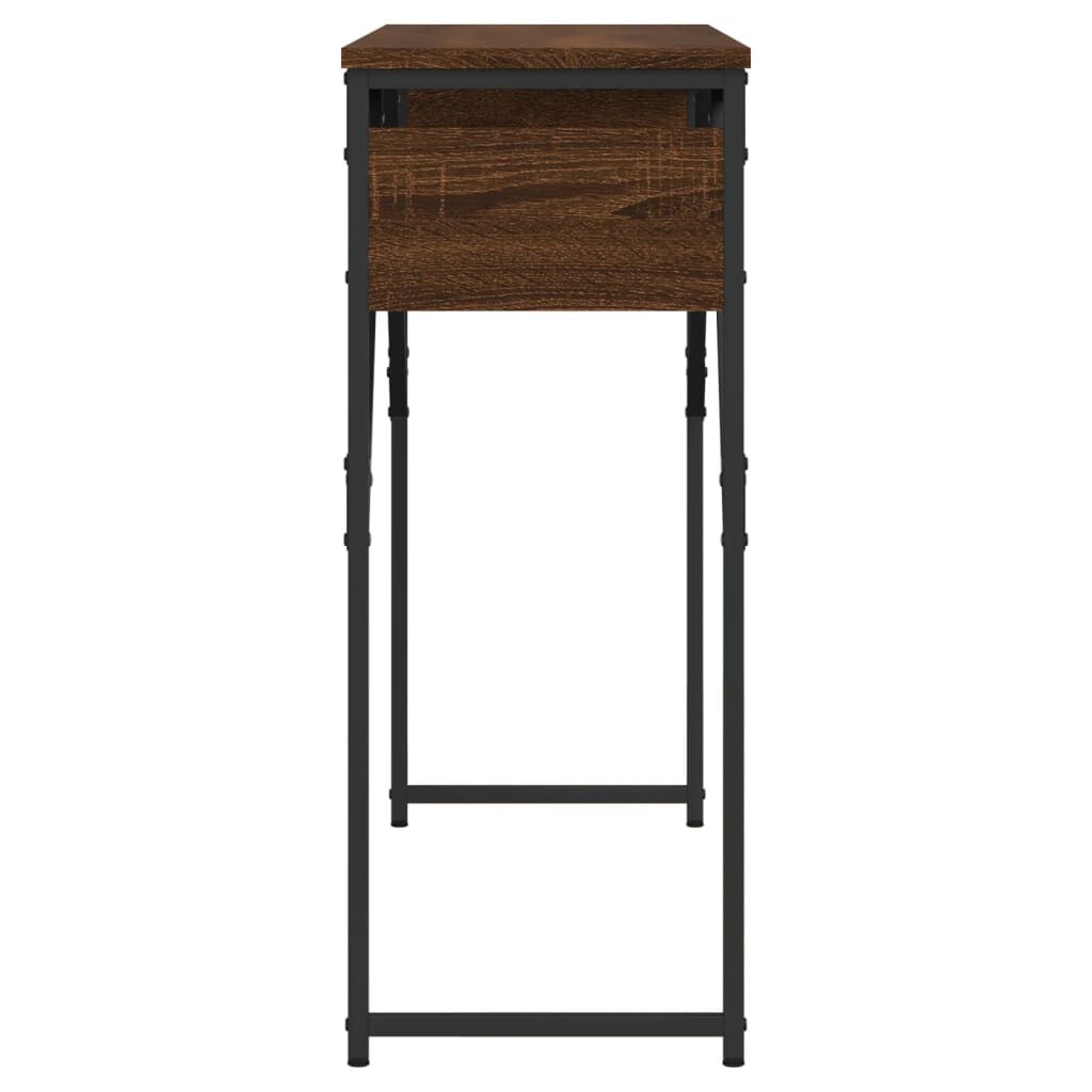 vidaXL Console Table with Shelf Brown Oak 105x30x75cm Engineered Wood