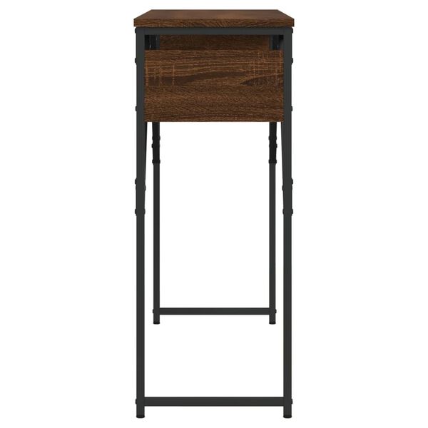 vidaXL Console Table with Shelf Brown Oak 105x30x75cm Engineered Wood