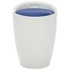 vidaXL Storage Stool White and Blue Faux Leather