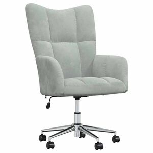vidaXL Relaxing Chair Light Grey Velvet