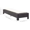 vidaXL Sunbed with Cushion Black Poly Rattan