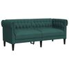 vidaXL 2 Piece Sofa Set Dark Green Fabric