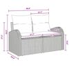 vidaXL Garden Sofa Set with Storage 6 pcs Black Poly rattan