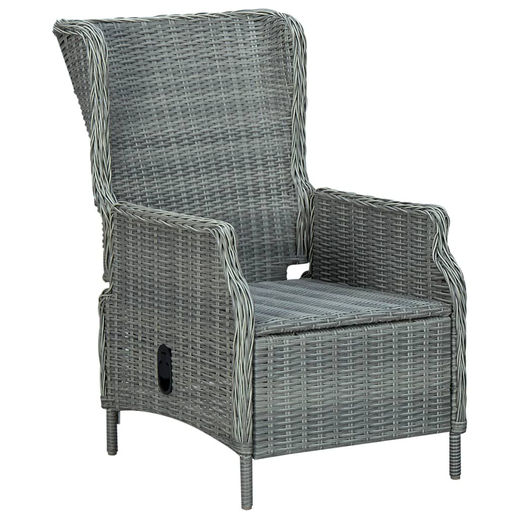 vidaXL 3 Piece Garden Dining Set Light Grey