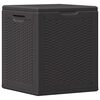 vidaXL Garden Storage Box 90L Black PP Rattan