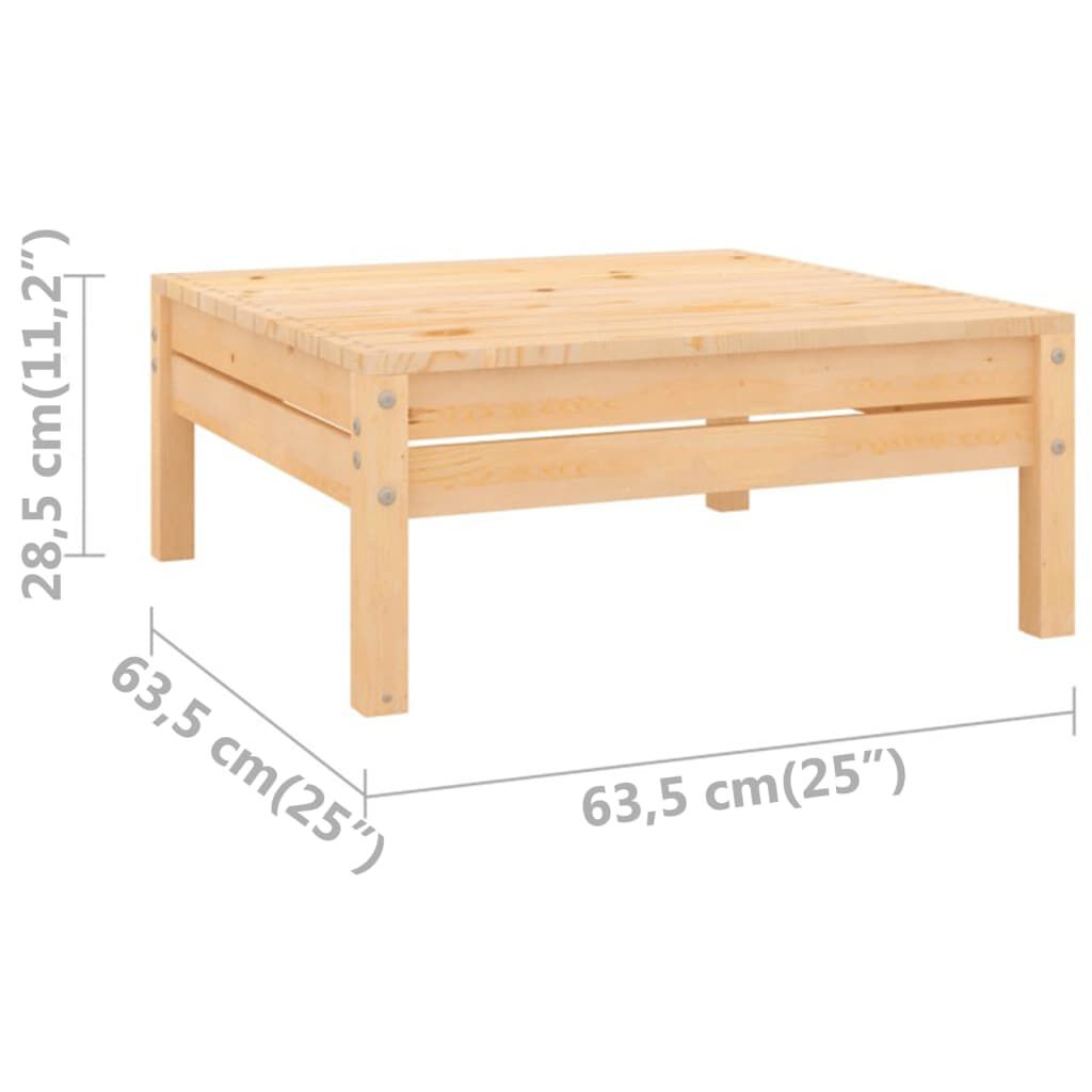 vidaXL 3 Piece Garden Lounge Set Solid Pinewood