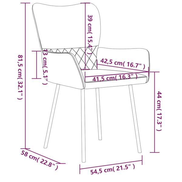 vidaXL Dining Chairs 2 pcs Black Fabric and Faux Leather
