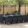 vidaXL Garden Dining Set 11 pcs Brown and Anthracite Rattan