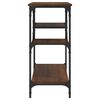 vidaXL Console Table with Shelves Brown Oak 100x35x75 cm