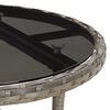 vidaXL 3 Piece Garden Bistro Set with Cushions Grey Poly Rattan