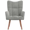 vidaXL Relaxing Chair Light Grey Velvet