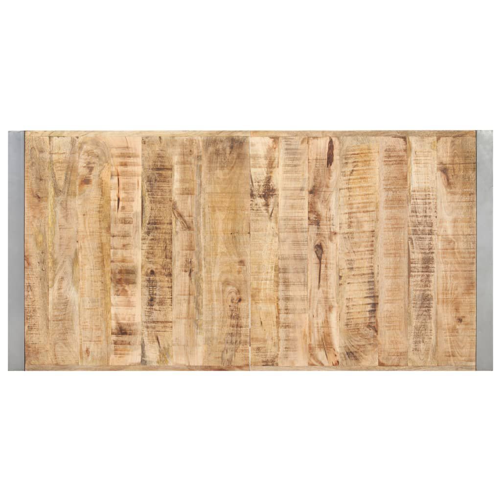 vidaXL Dining Table 140x70x75 cm Solid Rough Mango Wood